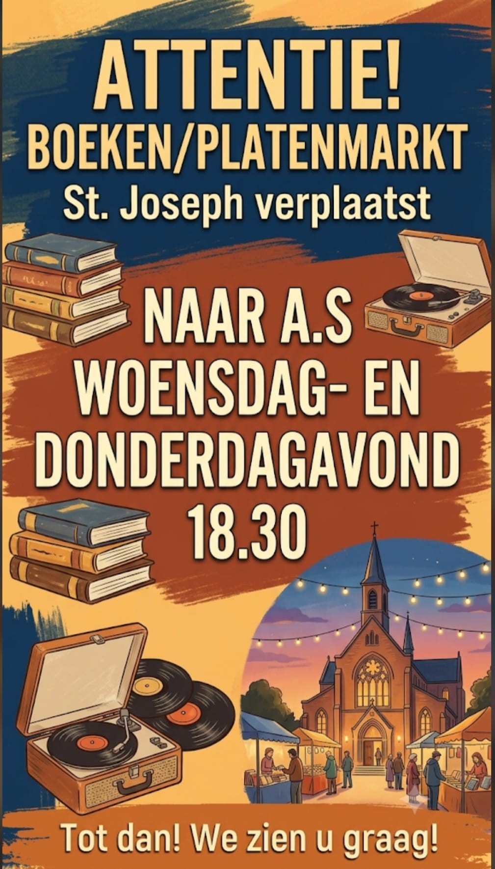 Boeken- en platenmarkt Josephkerk verzet!!!!!