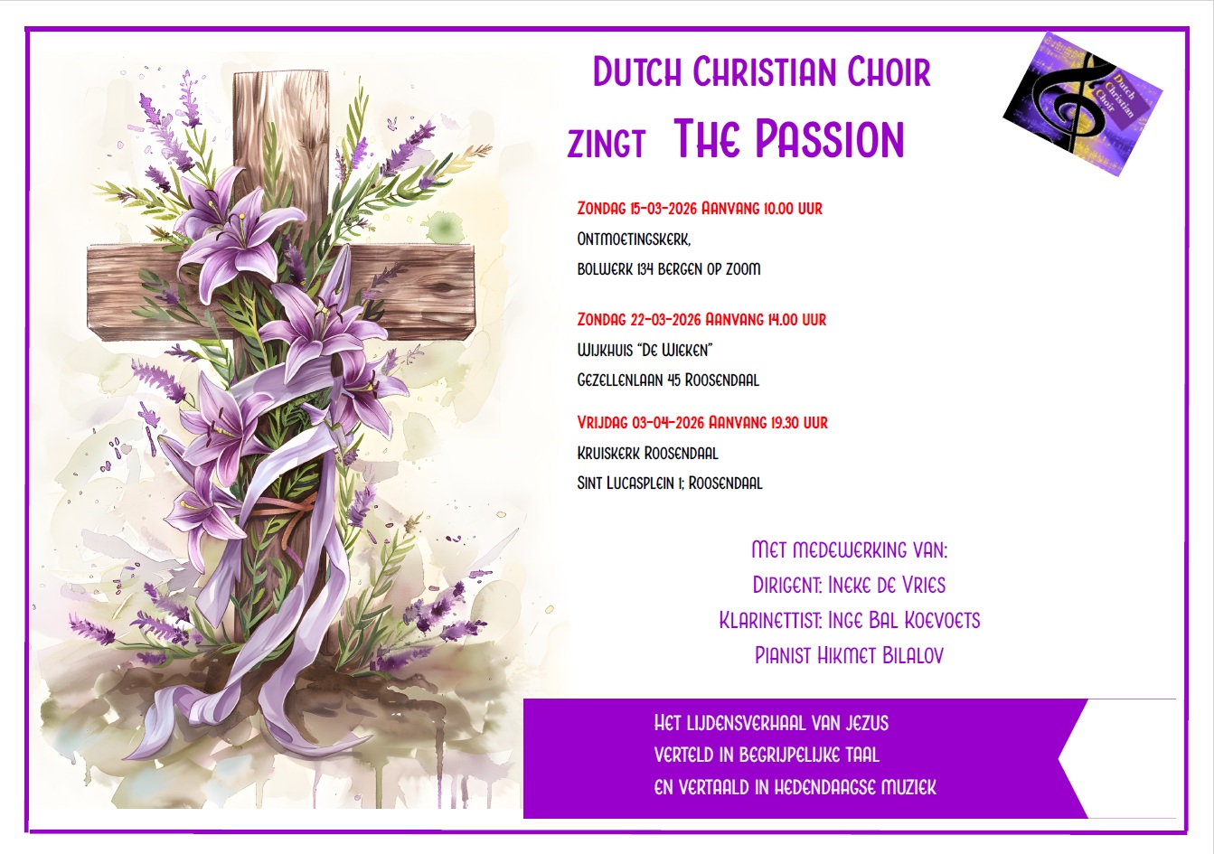 Dutch Christian Choir uitvoering The Passion