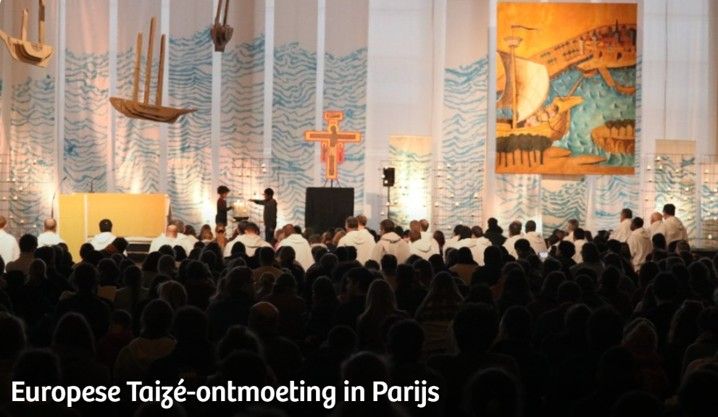 Jongeren Taizé bijeenkomst in Parijs